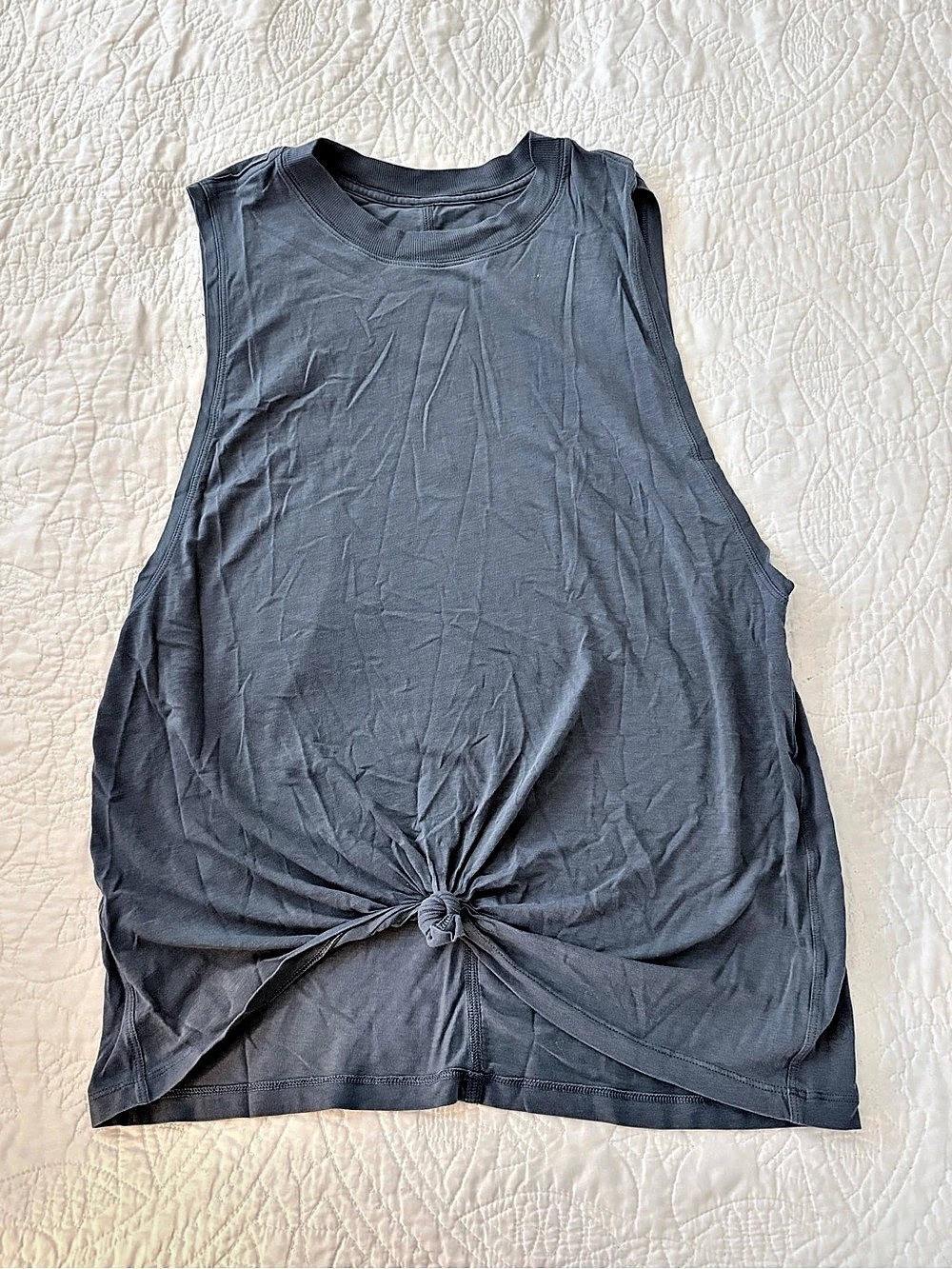 Lululemon It's a Tie Tank Gray Front Knot Tank Top